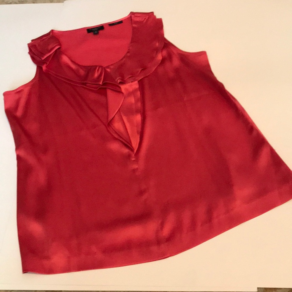 Talbots blouse pink silk sleeveless 2P